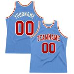 Authentic Custom Throwback Basketball Jersey Light Blue Red Cream Custom Light Blue Red-Cream Authentic Throwback Basketball