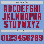 Light Blue Red-Navy Basketball Jersey - Custom Authentic Throwback Design Custom Light Blue Red-Navy Authentic Throwback