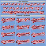 Light Blue Red-White Authentic Baseball Jersey - Custom Design for Ultimate Fan Experience Custom Light Blue Red-White Authentic