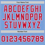Light Blue Red-White Authentic Throwback Basketball Jersey - Custom Fit Custom Light Blue Red-White Authentic Throwback Basketball