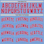 Light Blue Red-White Authentic Throwback Basketball Jersey - Custom Fit Custom Light Blue Red-White Authentic Throwback Basketball