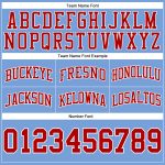 Custom Light Blue Red White Basketball Shorts - Authentic Throwback Style Custom Light Blue Red-White Authentic Throwback