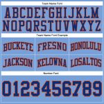 Light Blue Orange Authentic Throwback Basketball Shorts Custom Fit Custom Light Blue Royal-Orange Authentic Throwback Basketball