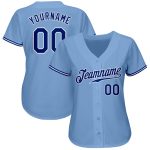 Custom Light Blue Baseball Jersey - Royal-White Authentic Design Custom Light Blue Royal-White Authentic Baseball Jersey