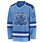 Light Blue Hockey Jersey Custom Royal White Design for Teams and Fans Custom Light Blue Royal-White Hockey Jersey