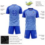 Light Blue White Sublimation Soccer Jersey Custom Uniform Custom Light Blue Royal-White Sublimation Soccer Uniform Jersey