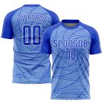 Light Blue White Sublimation Soccer Jersey Custom Uniform Custom Light Blue Royal-White Sublimation Soccer Uniform Jersey
