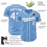 Light Blue White-Gray Authentic Baseball Jersey - Custom Design, Perfect for Fans and Players Custom Light Blue White-Gray