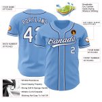 Light Blue White-Navy Custom Baseball Jersey - Authentic Athletic Gear Custom Light Blue White-Navy Authentic Baseball Jersey
