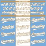 Custom Light Blue White Old Gold Unisex Softball Jersey - Two-Button Design Custom Light Blue White-Old Gold Two-Button Unisex