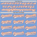 Light Blue White-Orange Custom Baseball Jersey - Authentic Team Gear Custom Light Blue White-Orange Authentic Baseball Jersey