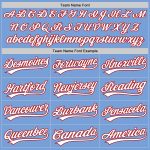 Light Blue Red White Custom Authentic Baseball Jersey - Style 4375 Custom Light Blue White-Red Authentic Baseball Jersey