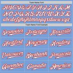 Custom Light Blue Baseball Jersey - Authentic Fade Design in White and Red Colors Custom Light Blue White-Red Authentic Fade