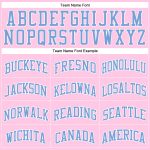 Custom Light Pink Blue-White Basketball Jersey Authentic Throwback Design Custom Light Pink Light Blue-White Authentic Throwback