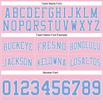 Light Pink and Light Blue Authentic Throwback Basketball Shorts - Custom Design Custom Light Pink Light Blue-White Authentic