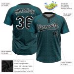 Midnight Green Two-Button Unisex Softball Jersey Black-White Custom Design Custom Midnight Green Black-White Two-Button Unisex