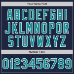 Custom Navy and Aqua Authentic Baseball Jersey - Personalized Sports Apparel Custom Navy Aqua-White Authentic Baseball Jersey