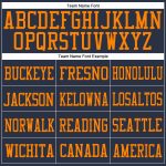 Custom Navy Orange Mesh Authentic Football Jersey for Men and Women Custom Navy Blaze Orange Mesh Authentic Football Jersey