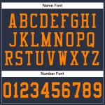 Custom Navy Orange Mesh Authentic Football Jersey for Men and Women Custom Navy Blaze Orange Mesh Authentic Football Jersey
