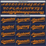 Navy Blaze Orange Custom Authentic Baseball Jersey for Men and Women Custom Navy Blaze Orange-Navy Authentic Baseball Jersey