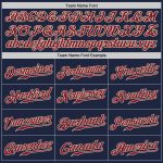 Custom Navy Crimson City Cream Baseball Jersey - Authentic Design Custom Navy Crimson-City Cream Authentic Baseball Jersey