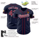 Custom Navy Crimson and White Authentic Baseball Jersey for Men, Style 9733 Custom Navy Crimson-White Authentic Baseball