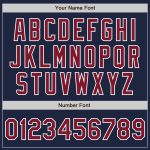 Custom Navy Crimson-White Softball Jersey Unisex Two-Button Design Custom Navy Crimson-White Two-Button Unisex Softball Jersey