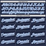 Navy Light Blue White Custom Baseball Jersey - Authentic Team Sports Apparel Custom Navy Light Blue-White Authentic Baseball