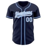 Custom Navy Light Blue White Baseball Jersey - Authentic Style 7263 Custom Navy Light Blue-White Authentic Baseball Jersey