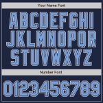 Custom Fade Baseball Jersey - Navy Light Blue White Authentic Fashion Design Custom Navy Light Blue-White Authentic Fade