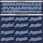 Custom Fade Baseball Jersey - Navy Light Blue White Authentic Fashion Design Custom Navy Light Blue-White Authentic Fade