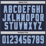 Custom Navy Light Blue White Hockey Jersey - Personalized Team Sports Apparel Custom Navy Light Blue-White Hockey Jersey