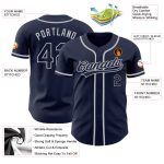 Custom Navy-Gray Authentic Baseball Jersey for Men Style 7263 Custom Navy Navy-Gray Authentic Baseball Jersey Style 7263