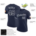Custom Navy Gray Performance T-Shirt for Men - Style 9385 - Comfortable Athletic Wear Custom Navy Navy-Gray Performance T-Shirt