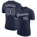 Custom Navy Gray Performance T-Shirt for Men - Style 9385 - Comfortable Athletic Wear Custom Navy Navy-Gray Performance T-Shirt