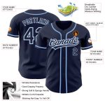 Custom Navy Light Blue Baseball Jersey - Authentic Design for Fans Custom Navy Navy-Light Blue Authentic Baseball Jersey