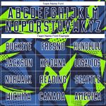 Custom Navy and Neon Green Soccer Uniform Jersey - Sublimation Print Custom Navy Navy-Neon Green Sublimation Soccer Uniform