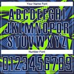 Custom Navy and Neon Green Soccer Uniform Jersey - Sublimation Print Custom Navy Navy-Neon Green Sublimation Soccer Uniform