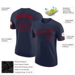 Custom Navy Red Performance T-Shirt for Men - Style 8333 - Breathable Activewear Custom Navy Navy-Red Performance T-Shirt