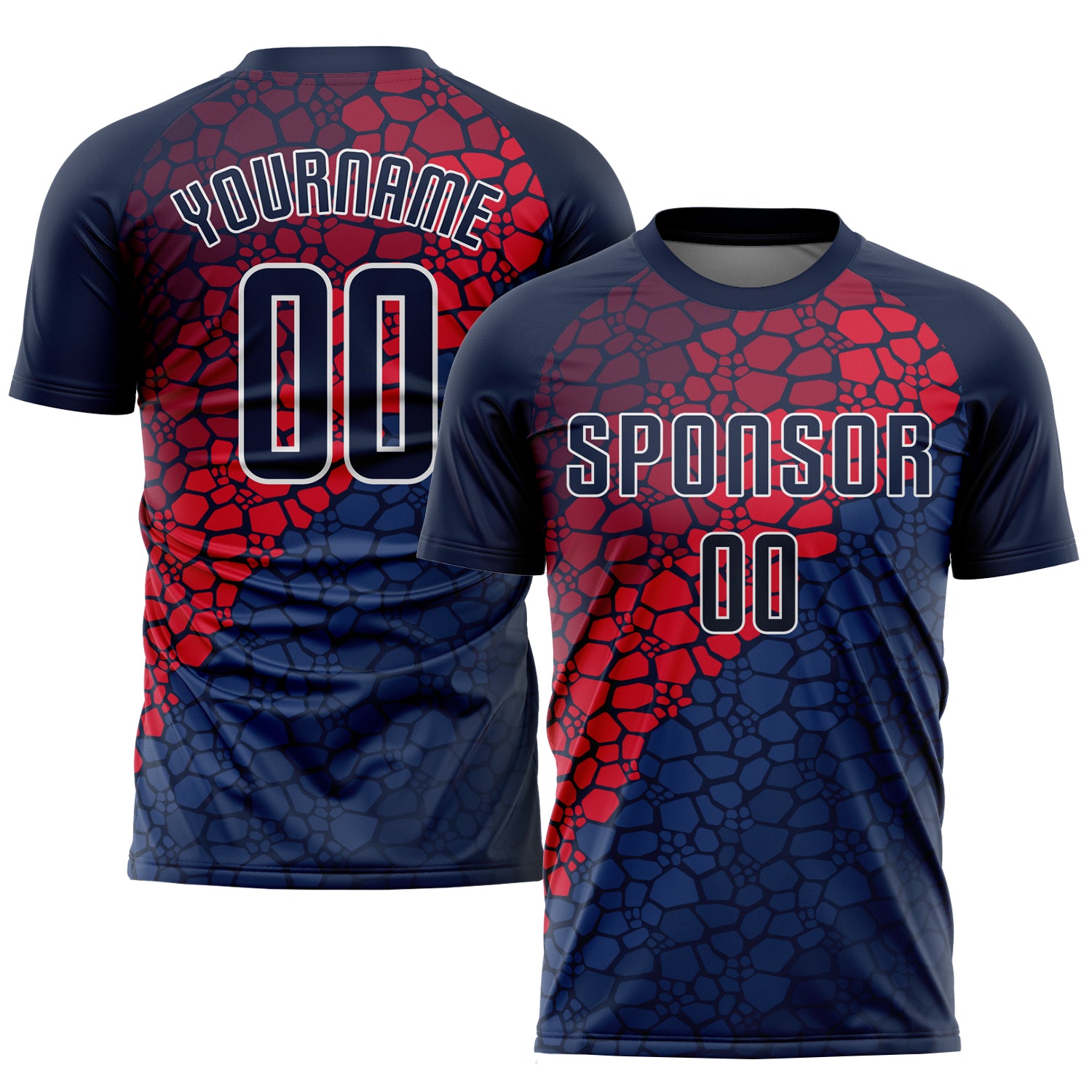 Custom Navy Navy-Red Sublimation Soccer Uniform Jersey Custom Navy Red Soccer Jersey Sublimation Uniform for Teams and Players Custom Navy Navy-Red Sublimation Soccer Uniform Jersey
