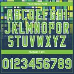 Custom Navy Green White 3D Pattern Varsity Letterman Jacket Full-Snap Bomber Custom Navy Neon Green-White 3D Pattern Design