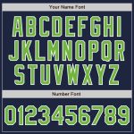 Custom Navy Neon Green White Baseball Jersey - Authentic Design, Personalized Style Custom Navy Neon Green-White Authentic