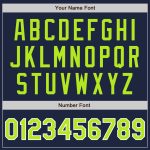 Navy Custom Baseball Jersey with Neon Green and White Accents - Style 8477 Custom Navy Neon Green-White Authentic Baseball