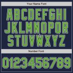 Custom Neon Green White Authentic Fade Baseball Jersey - Navy Fashion Jersey Custom Navy Neon Green-White Authentic Fade
