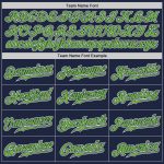 Custom Neon Green White Authentic Fade Baseball Jersey - Navy Fashion Jersey Custom Navy Neon Green-White Authentic Fade
