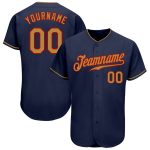 Custom Navy Gold-Red Authentic Baseball Jersey for Men and Women Custom Navy Old Gold-Red Authentic Baseball Jersey