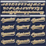 Custom Navy Old Gold White Authentic Baseball Jersey - Personalized Sports Apparel Custom Navy Old Gold-White Authentic Baseball