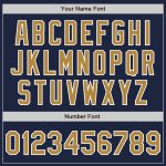 Custom Navy Old Gold White Authentic Baseball Jersey - Personalized Sports Apparel Custom Navy Old Gold-White Authentic Baseball