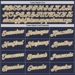 Custom Navy Performance T-Shirt with Old Gold and White Accents, Style 9750 Custom Navy Old Gold-White Performance T-Shirt
