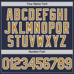 Custom Navy Performance T-Shirt with Old Gold and White Accents, Style 9750 Custom Navy Old Gold-White Performance T-Shirt